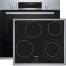 Bosch Backofen SET: HBD671CS60 mit Glaskeramikkochfeld