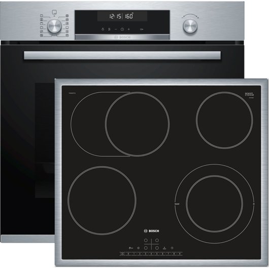 Bosch Backofen SET: HBD671LS60 mit Glaskeramikkochfeld