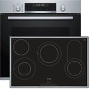 Bosch Backofen SET: HBD672LS80 mit Glaskeramikkochfeld