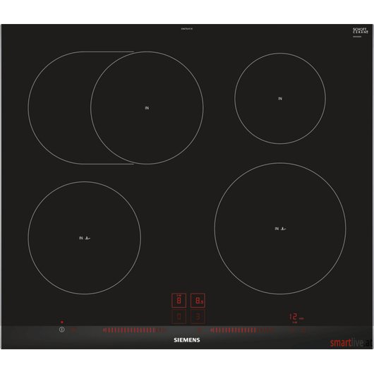 Siemens 60 cm Induktions-Kochfeld autark, Glaskeramik iQ300 EH675LFC1E