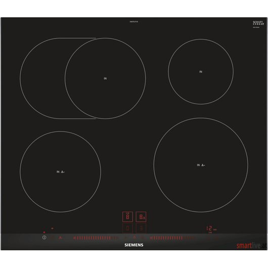 Siemens 60 cm Induktions-Kochfeld autark, Glaskeramik iQ300 EH675LFV1E