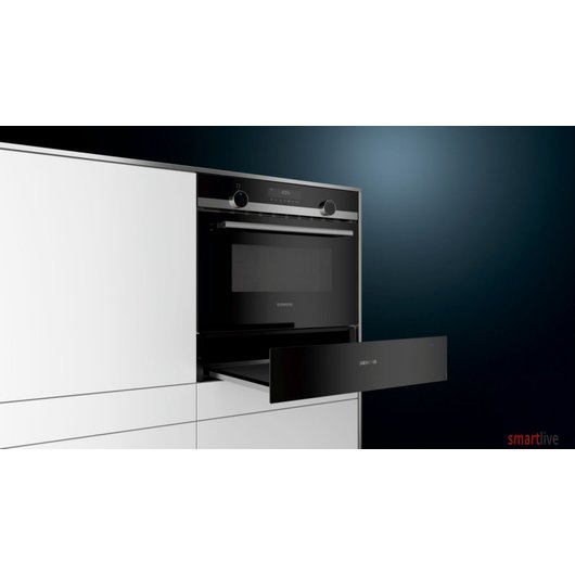 Siemens Wrmeschublade schwarz, Edelstahl iQ500 BI510CNR0