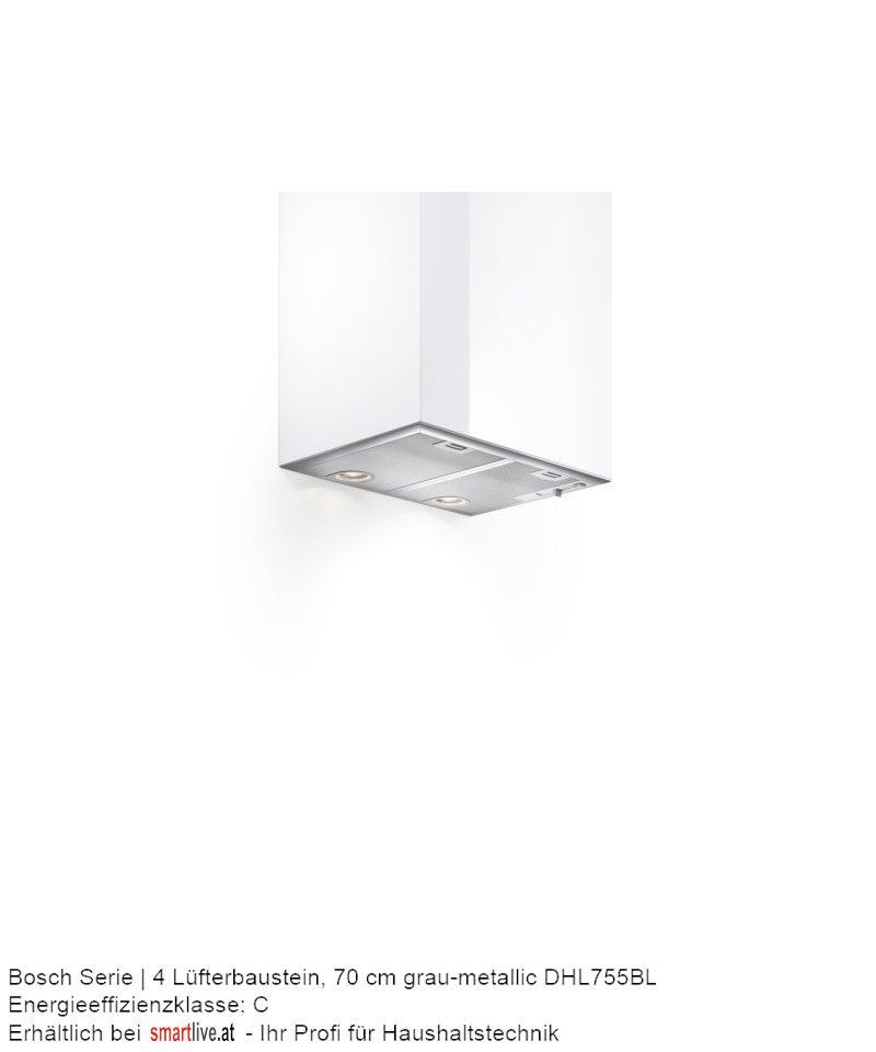 Bosch Serie | 4 Lfterbaustein, 70 cm grau-metallic DHL755BL