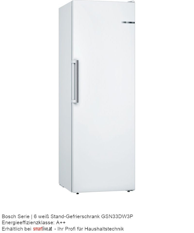 Bosch Serie | 6 wei Stand-Gefrierschrank GSN33DW3P