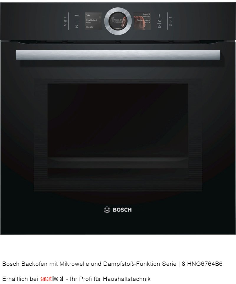 Bosch Backofen mit Mikrowelle und Dampfsto-Funktion Serie | 8 HNG6764B6