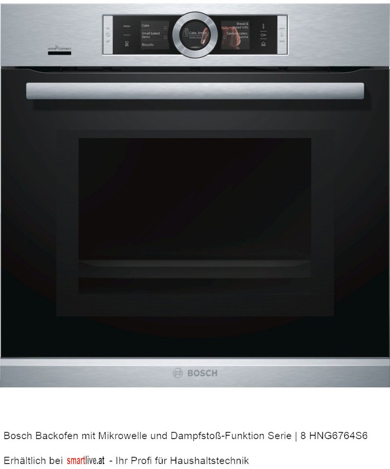 Bosch Backofen mit Mikrowelle und Dampfsto-Funktion Serie | 8 HNG6764S6