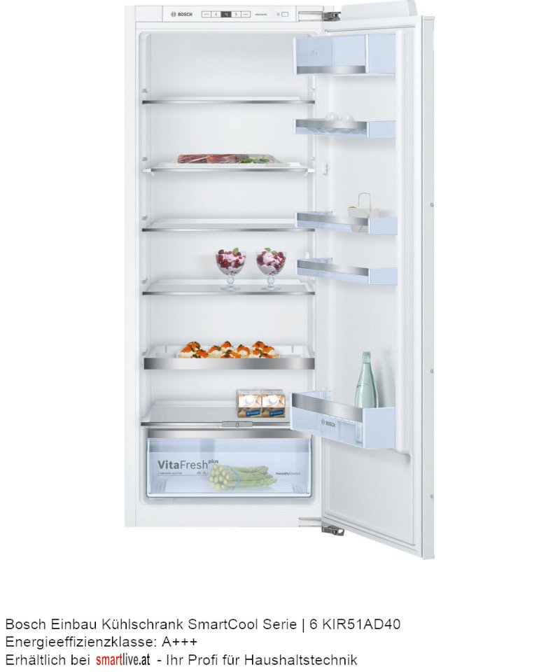 Bosch Einbau Kühlschrank SmartCool Serie | 6 KIR51AD40