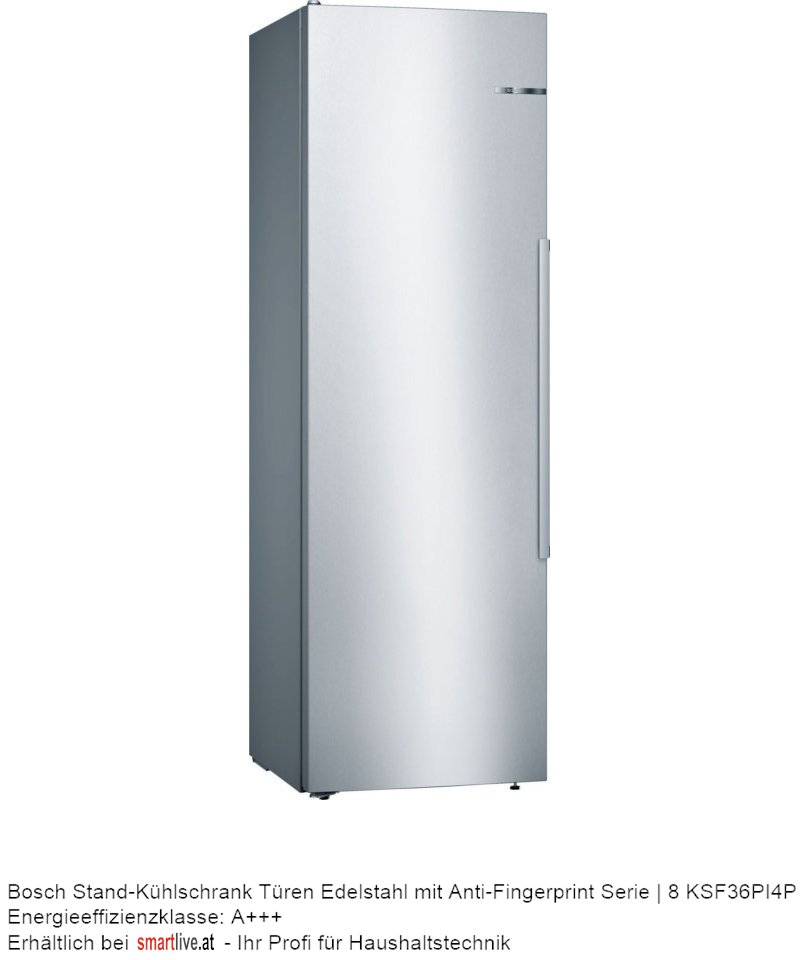 Bosch Stand-Kühlschrank Türen Edelstahl mit Anti-Fingerprint Serie | 8 KSF36PI4P