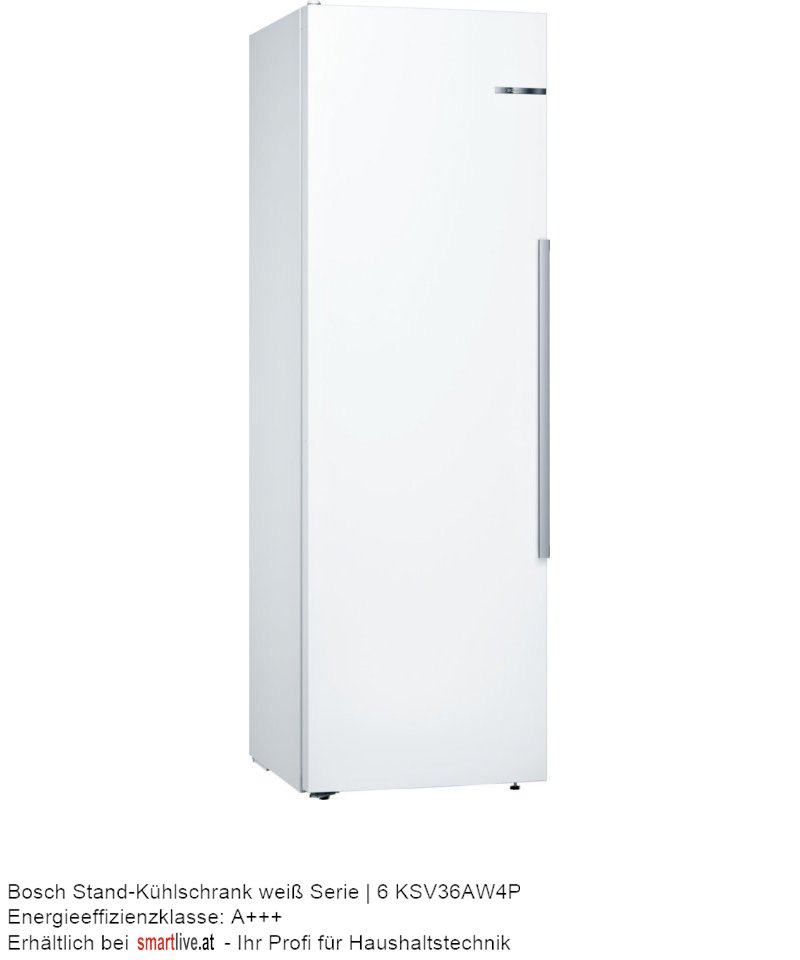 Bosch Stand-Kühlschrank weiß Serie | 6 KSV36AW4P