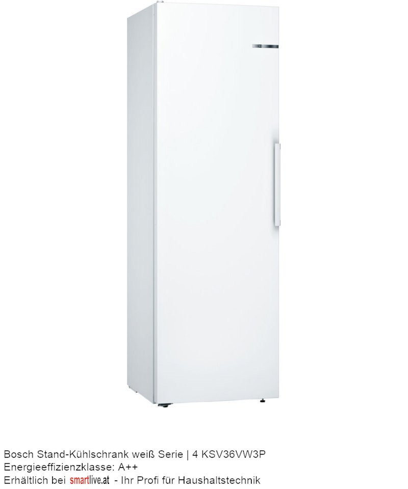 Bosch Stand-Kühlschrank weiß Serie | 4 KSV36VW3P