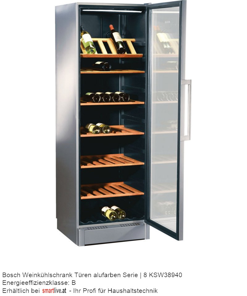 Bosch Weinkhlschrank Tren alufarben Serie | 8 KSW38940