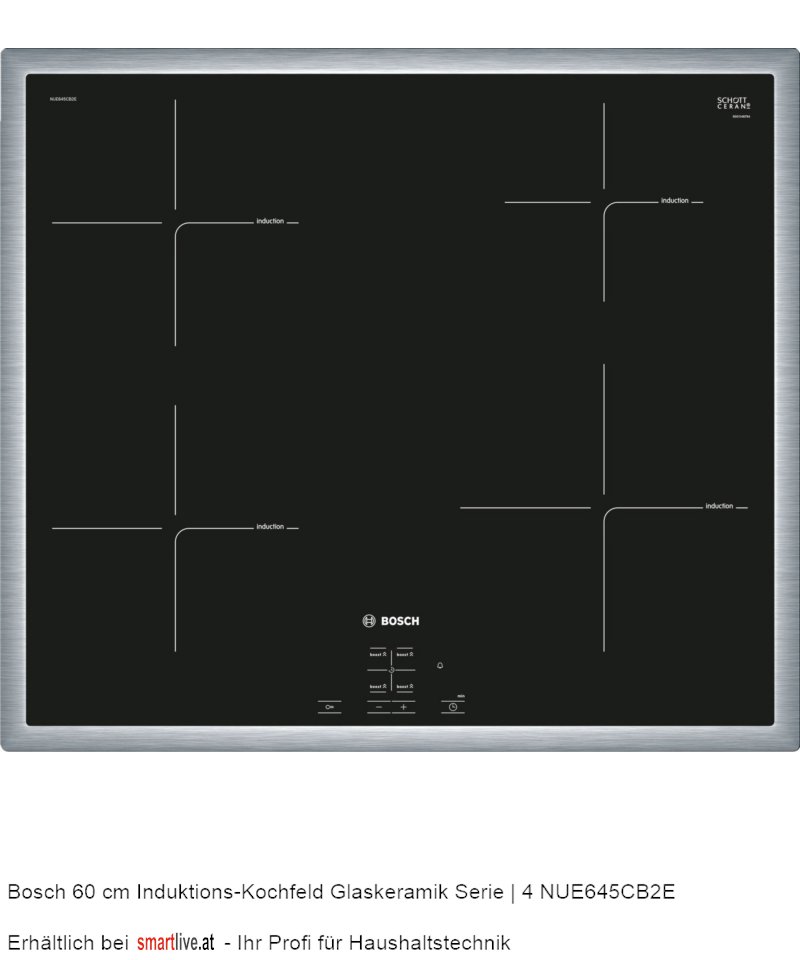 Bosch 60 cm Induktions-Kochfeld Glaskeramik Serie | 4 NUE645CB2E