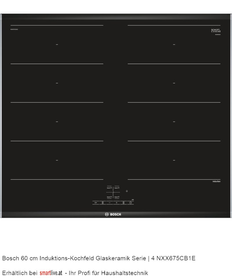 Bosch 60 cm Induktions-Kochfeld Glaskeramik Serie | 4 NXX675CB1E