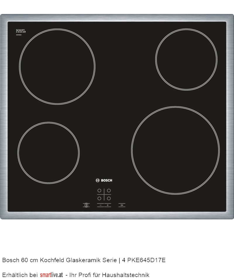 Bosch 60 cm Kochfeld Glaskeramik Serie | 4 PKE645D17E