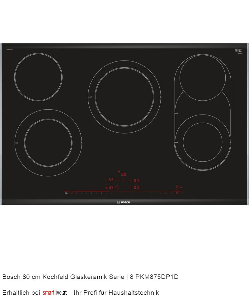 Bosch 80 cm Kochfeld Glaskeramik Serie | 8 PKM875DP1D