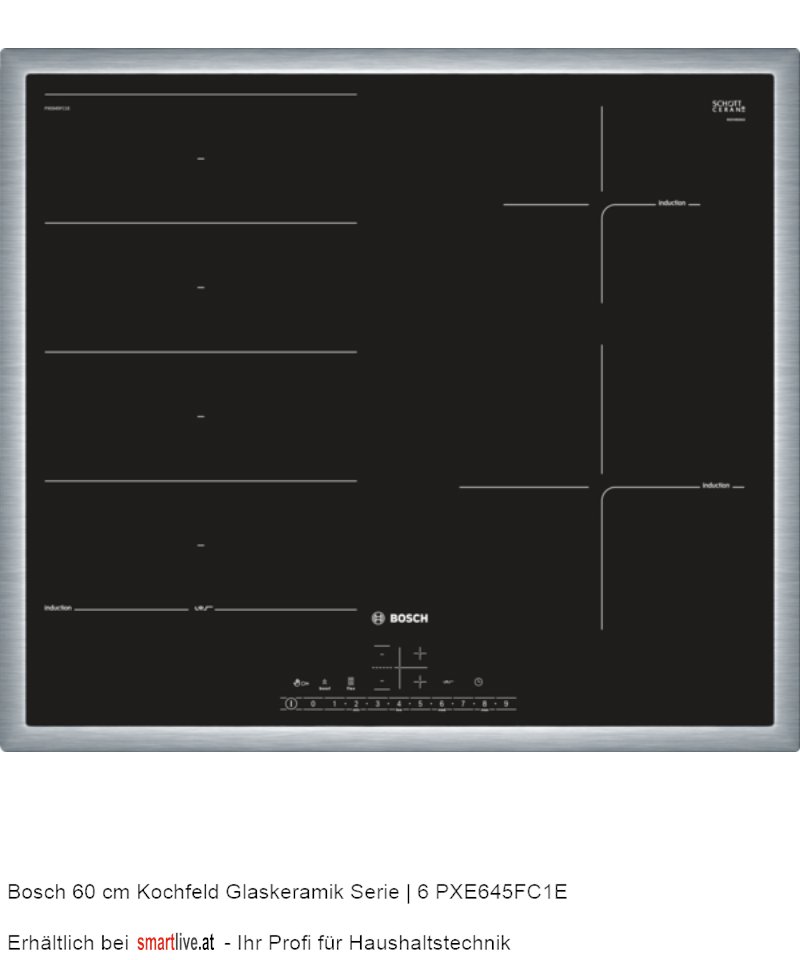 Bosch 60 cm Kochfeld Glaskeramik Serie | 6 PXE645FC1E