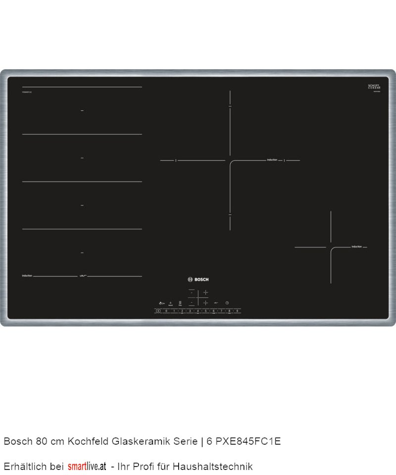 Bosch 80 cm Kochfeld Glaskeramik Serie | 6 PXE845FC1E