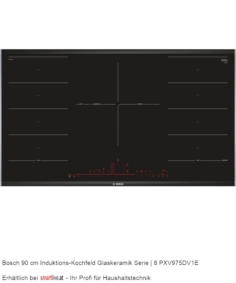 Bosch 90 cm Induktions-Kochfeld Glaskeramik Serie | 8 PXV975DV1E