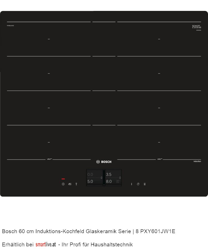 Bosch 60 cm Induktions-Kochfeld Glaskeramik Serie | 8 PXY601JW1E