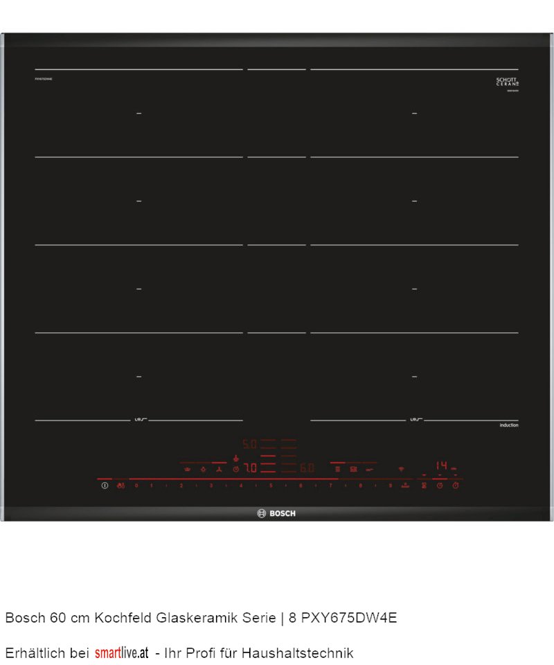 Bosch 60 cm Kochfeld Glaskeramik Serie | 8 PXY675DW4E