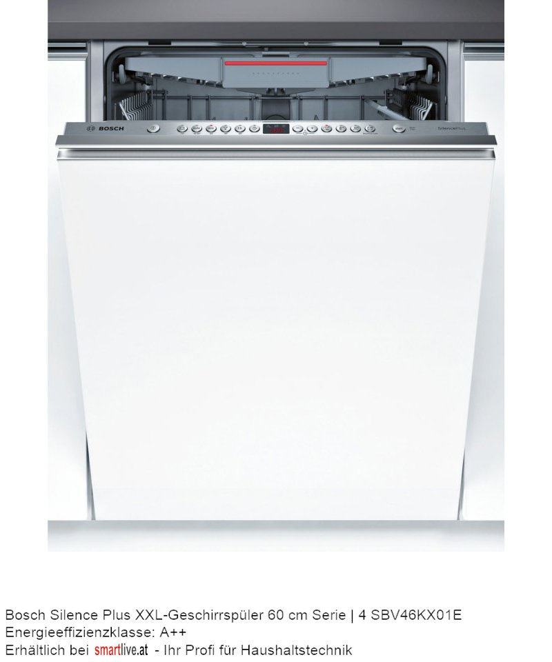 Bosch Silence Plus XXL-Geschirrspler 60 cm Serie | 4 SBV46KX01E