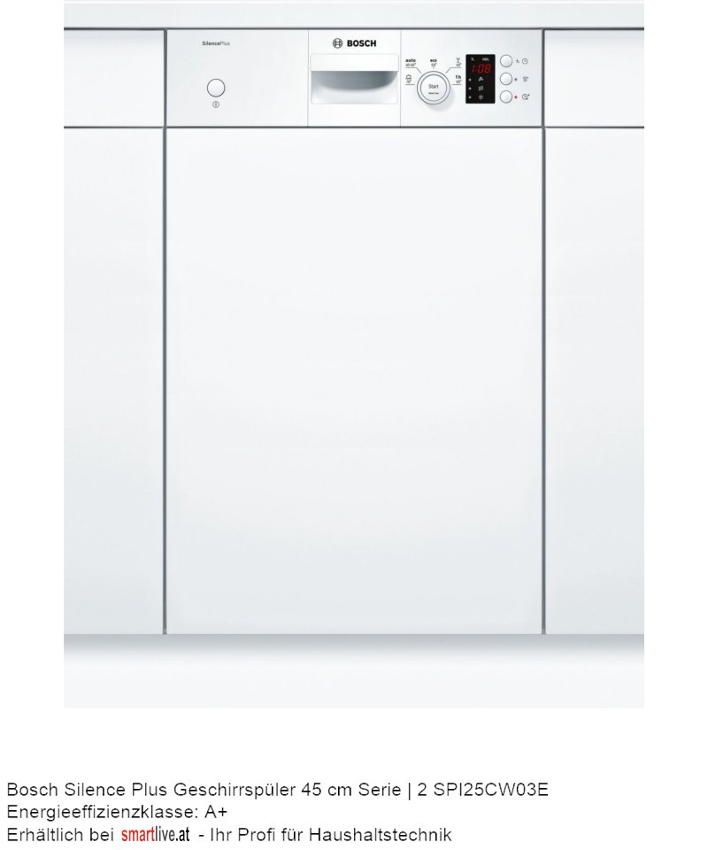 Bosch Silence Plus Geschirrspler 45 cm Serie | 2 SPI25CW03E