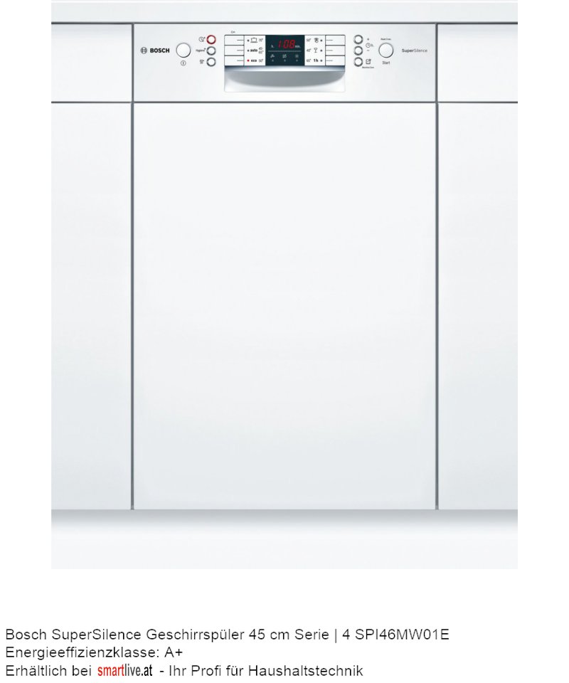 Bosch SuperSilence Geschirrspler 45 cm Serie | 4 SPI46MW01E