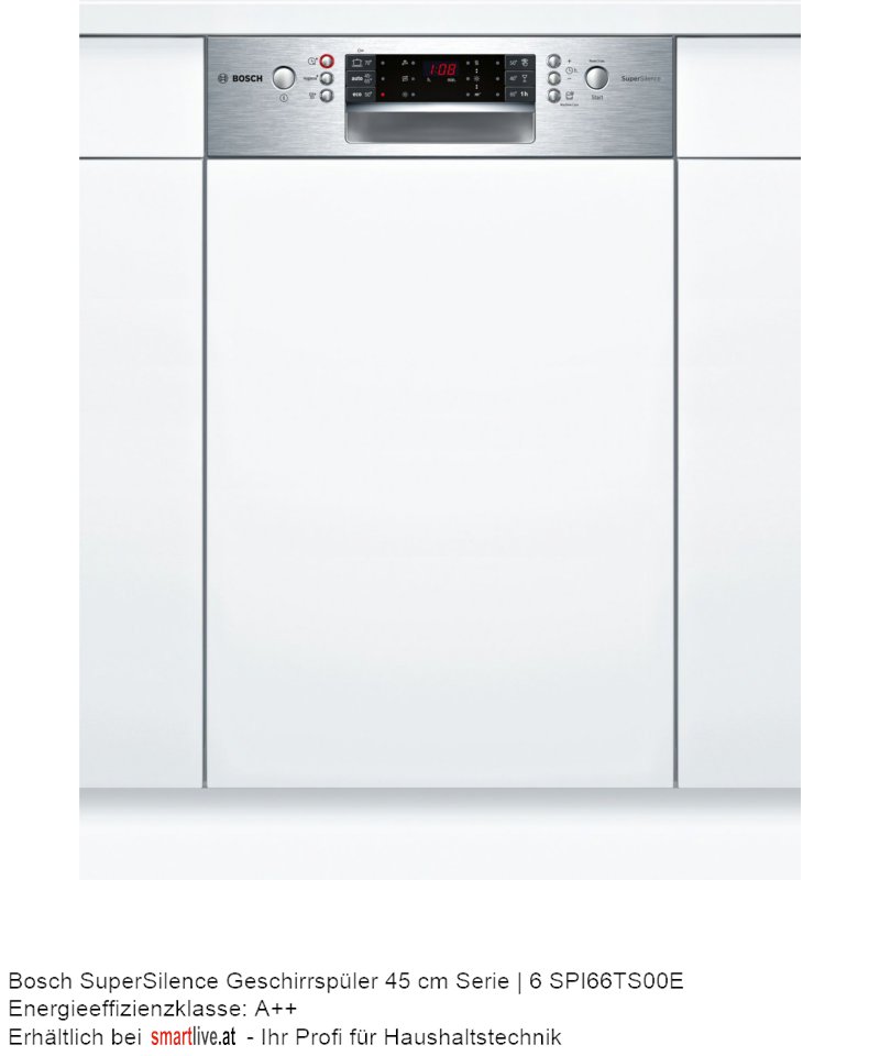 Bosch SuperSilence Geschirrspler 45 cm Serie | 6 SPI66TS00E