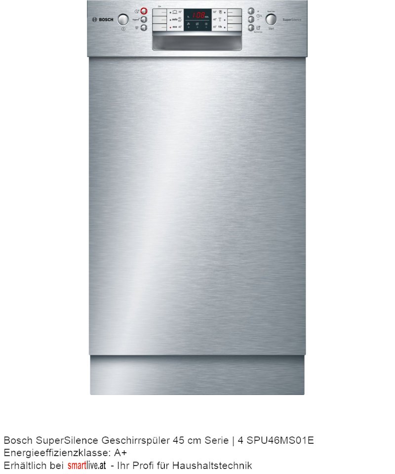 Bosch SuperSilence Geschirrspler 45 cm Serie | 4 SPU46MS01E