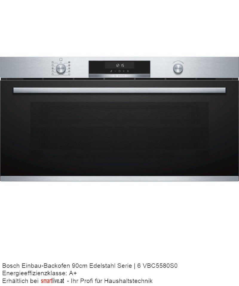 Bosch Einbau-Backofen 90cm Edelstahl Serie | 6 VBC5580S0