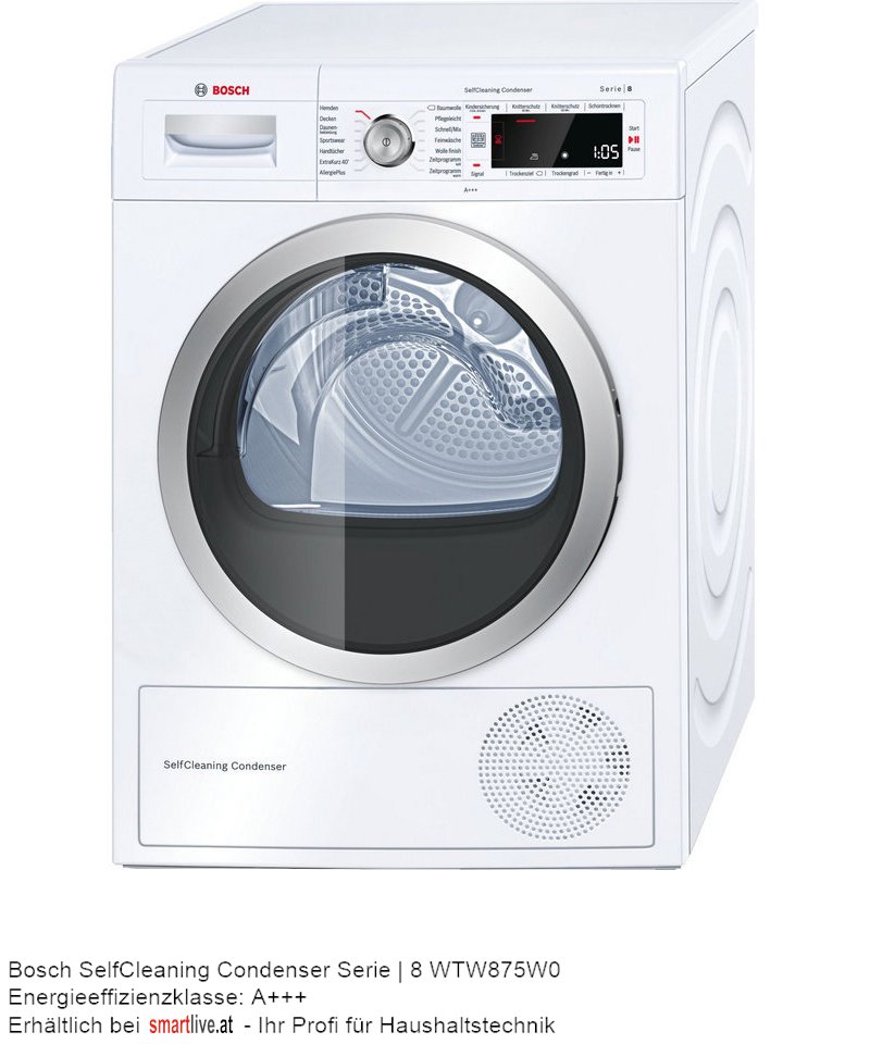 Bosch Trockner SelfCleaning Condenser Serie | 8 WTW875W0